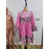 Women S Summer Floral Print Mini Dress Flared Sleeve