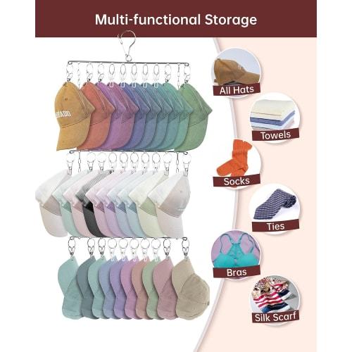 Feifyw 30-Piece Stainless Steel Clothes Drying Rack, Laundry Rack, Heavy-Duty Storage, Rust-Resistant, Fits Socks, Underwear, Towels, Bras, Ties, and