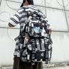 New fashion student schoolbag animation printing trend fashion backpack men and women large capacity simple graffiti backpack