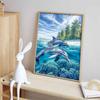 New Arrival 5D DIY Full Circle Diamond Painting "Dolphin" Embroidery Cross Stitch Home Decor Gift