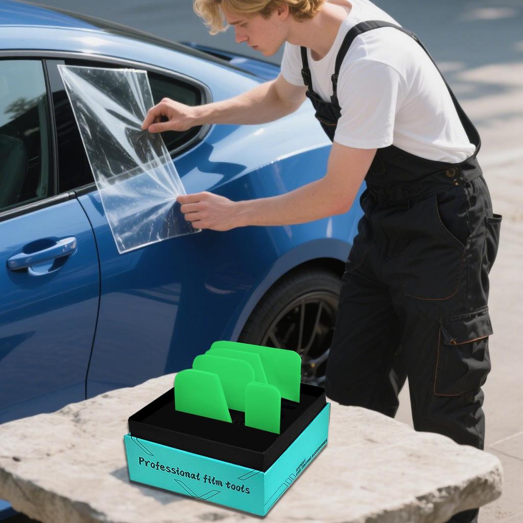 Car Film Wrap Tool Kit Window Tint Tools Car Wrap Installation Scraper 5 Pieces Car Wrapping Detailing Scraper Car Accessories