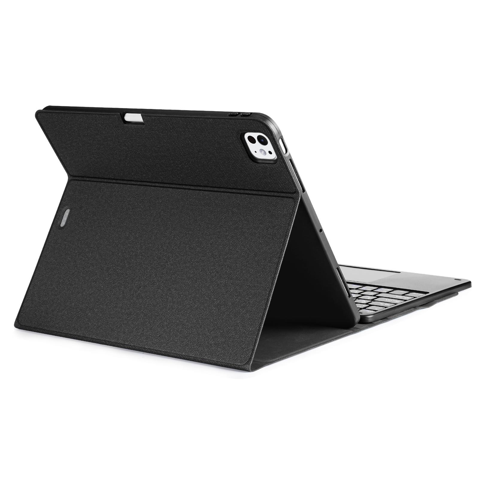 

DUX DUCIS For iPad Pro 13 (2024) Bluetooth-compatible Keyboard+Anti-Drop PU Leather Tablet Case A