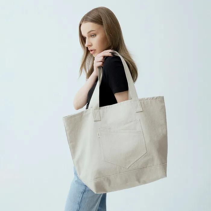 CANDY CRUSH DENIM TOTE h BEIGE