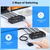 4K HDMI KVM Switch 2 Monitor 2 Computer Dual Monitor Support 4K@60Hz KVM Switcher 2PC Extended Display 2 Ports Sharing 4 USB 3.0 Hub Keyboard Mouse De