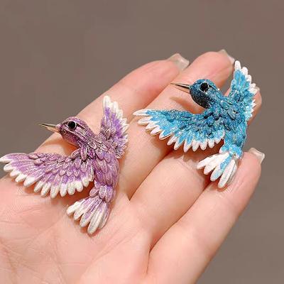Broche oiseau en alliage anti-lumière Broche de luxe légère Vêtement