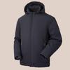 Shanshan Men's Winter Silk-Lined Detachable Hood Padded Jacket
