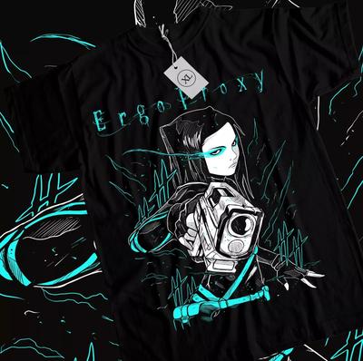 Ergo Proxy T-Shirt Re-l Mayer Anime Manga Mädchen Kawaii Lustiges Geschenk Shirt Alle Größen