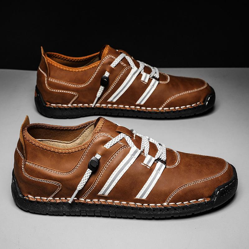 Spring Personalized Strap Leather Shoes Men Business Dress Shoe All-Match Casual Mens Shoes Footwear Wear-Resistant Oxford Shoes