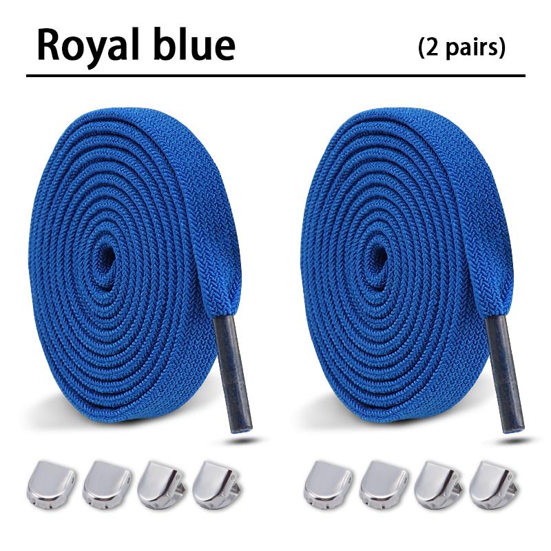2Pair Double-layer elastic 8mm Flat Shoelace Shoes Accessories No Tie Shoe laces Quality Elastic Laces Sneakers Tennis Shoelaces
