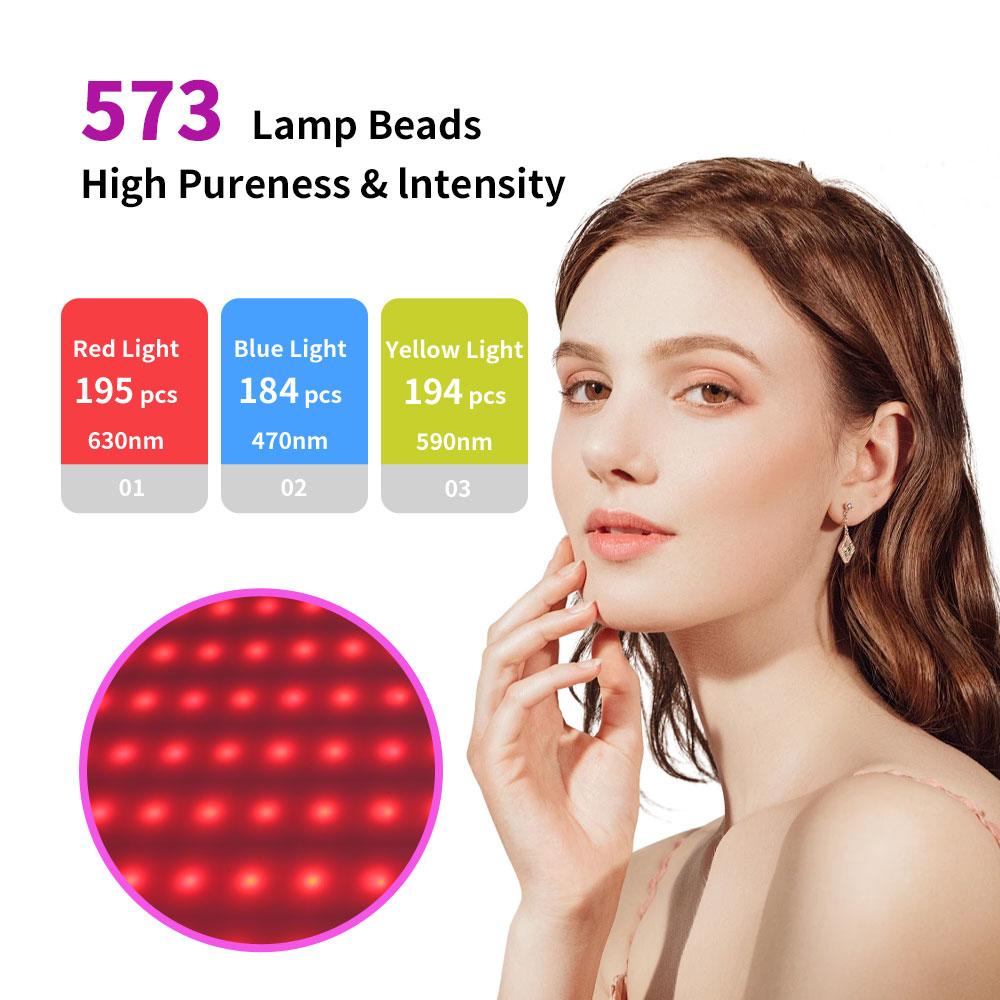 7 Svetelných režimov EMS Kozmetický omladzovací prístroj – 240 LED svetelných diód pre omladenie a relaxáciu pokožky