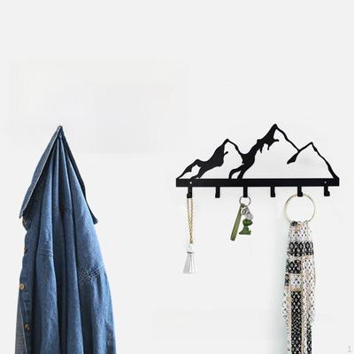 Coat Hook Wall Mounted Key Holder Iron Easy To Install Home Decor Hat Rack Hanger for