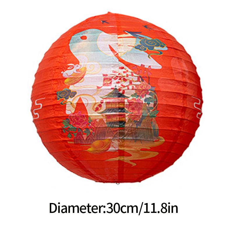 Paper Lantern Chinese Wedding Lantern Mid- Autumn Festival Lantern Decoration New Year 2025 Ornament Christmas Accessorie