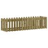Vidaxl Garden Raised Bed With Fencing, 200X50X50 Cm, Impregnated Pine