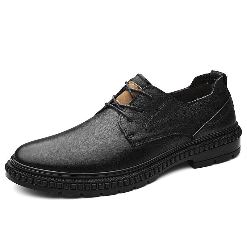 Nuove Scarpe Uomo in Vera Pelle Stringate Business Casual - Morbide, Traspiranti e Versatili per Primavera e Autunno.
