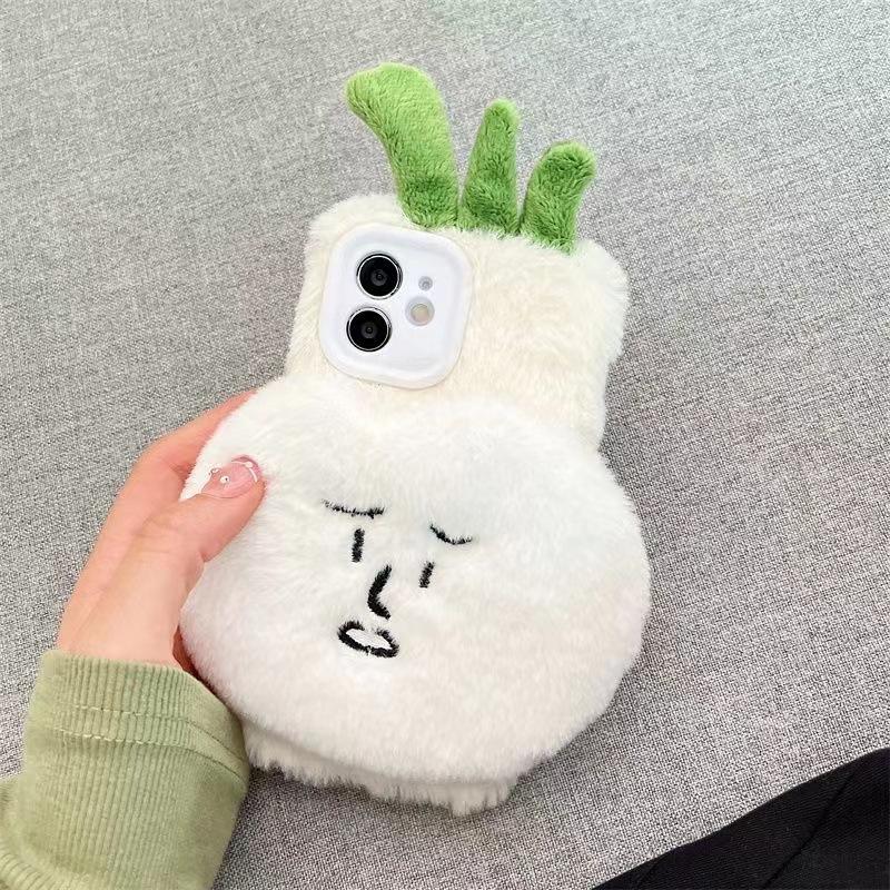 

Onion Plush Expression for IPhone15 for Apple16Promax Phone Case14Creative13Cartoon12Funny For iPhone 17PROMAX