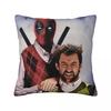 Deadpool Wolvierine Brothers Pillowcase Printed Polyester Cushion Cover Decorations Throw Pillow Case Cover Seater Zipper