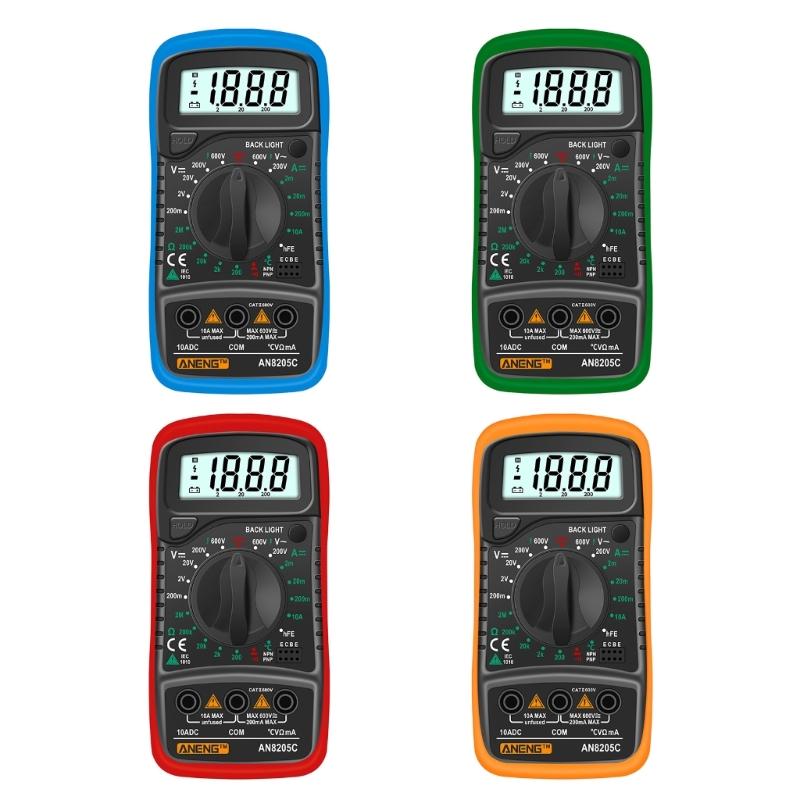 ANENG-AC/DC Ammeter Volt Ohm Tester Meter Diode-Audion Multimeter with Thermocouple Electrical Tester Meter 1999 Counts
