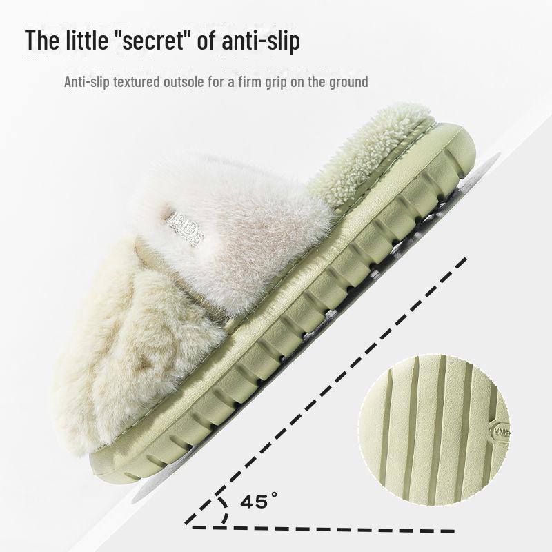 2024 New Women's Plush Winter Cotton Slippers: Thick-Soled, Cozy Indoor Footwear