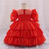 Neugeborene Kleinkind Kleidung Taufe Prinzessin Party Kostüm Baby Mädchen Kleidung Festzug Große Schleife 1. Geburtstag Kleid Für Kurzarm Kleider