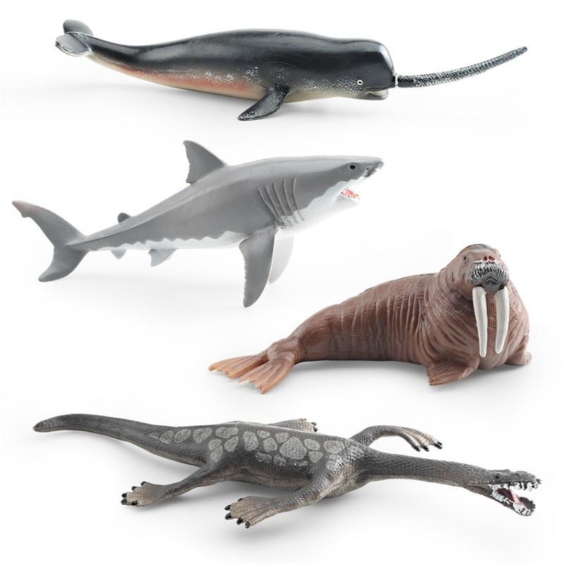 Realistic Ocean Animal Models Set Including Mythical Dragon Whale Shark And Sea Lion For Educational Play