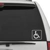 Handicap Handi Cap Sticker Wheelchair Disabled Window Parking Decal Window Bumper Decal Sticker Suitable for Cars, Trucks 5inch White 2PCs