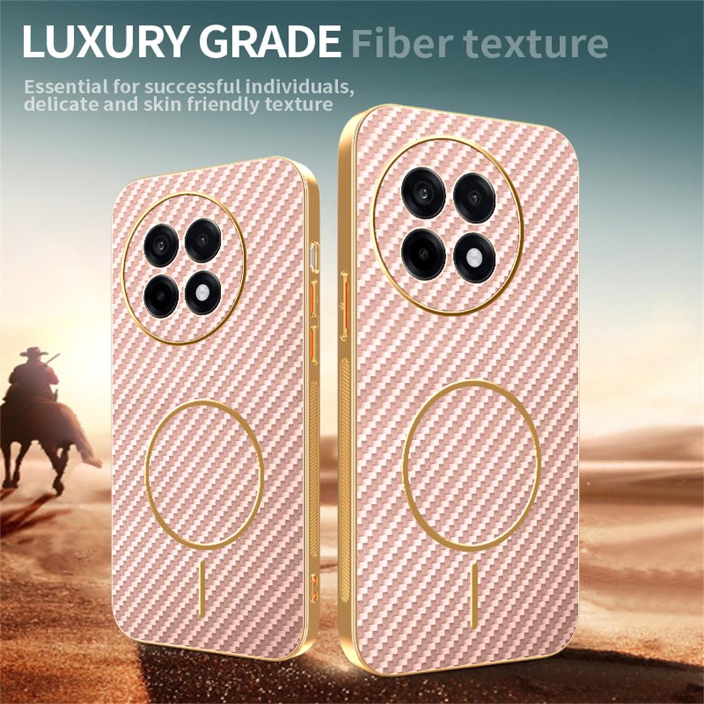 For OnePlus Ace 5 5G/5 Pro 5G/13R 5G Phone Case Carbon Fiber Textured Electroplated TPU Back Cover