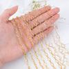 2 Meters Stainless Steel Golden Long Chain for DIY Women Bracelet Necklace Jewelry Findings Accessories Multi-Size Multi-Shape