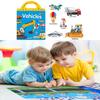 Childrens Sticker Book Early Education Book Transportation Cognitive Enlightenment Sticker Book