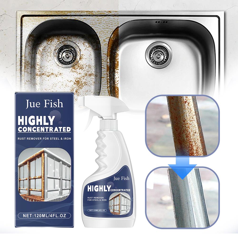 120ml Heavy Duty Metal Car Rust Remover Fast Acting Rust Dissolver & Anti-Rust Coating For Metal Multi-Surface Cleaner