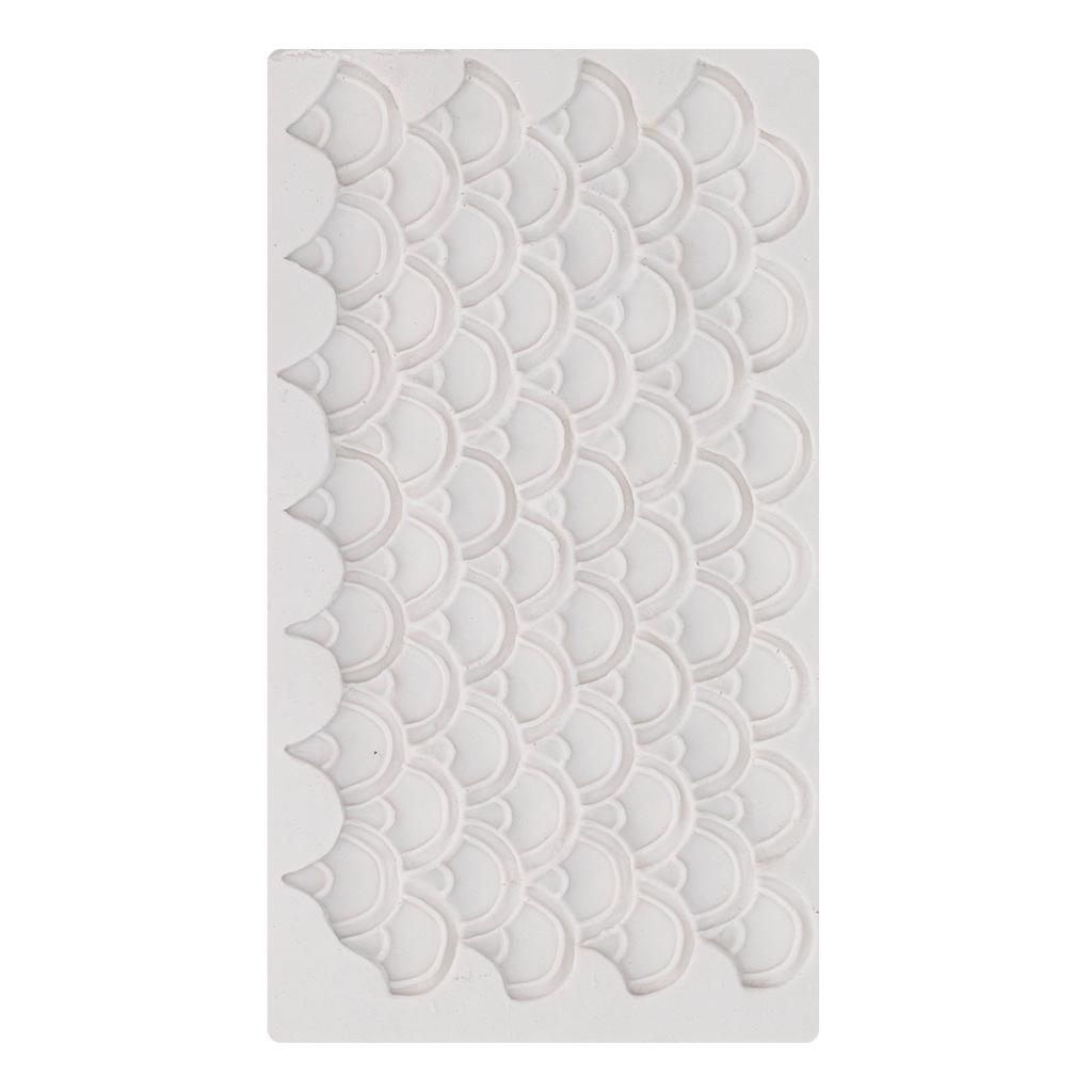 DIY Silicone Cake Fondant Molds Fish Scale Fondant Texture Mat for Chocolate Cupcake Wedding Cake