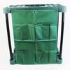 Garden Tool Storage Rack with Cloth Bag , Square Design , Plastic , Dark Green