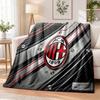 AC Milan Printed Flannel Blanket Warm Comfort Bed Throw For Indoor Home Decoration