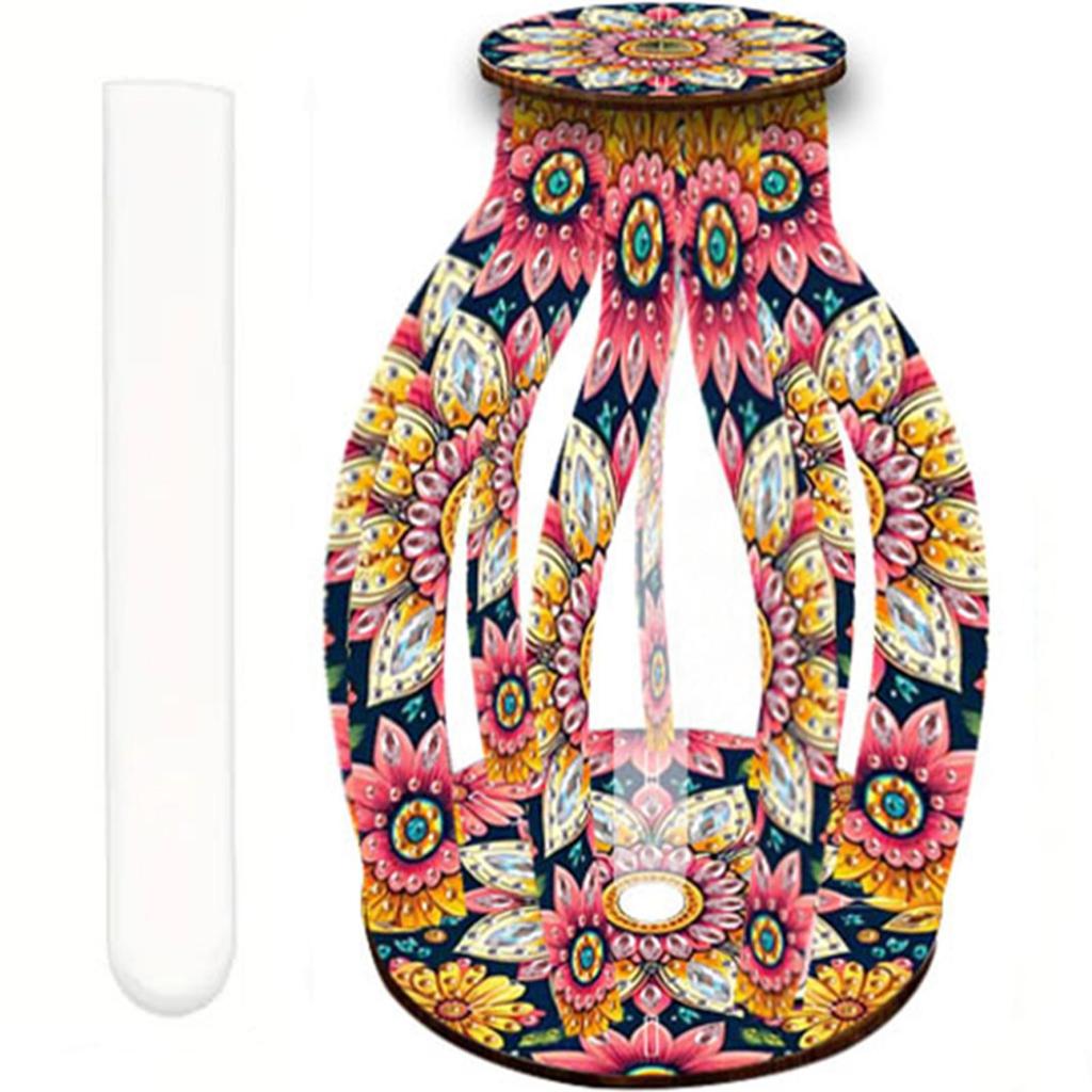 Diamond Painting Flower Vase 5D DIY Diamond Painting Desk Ornament Flower Vase for Home Office Decor