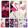 Phone Case For Samsung A13 A33 A35 A55 A73 A53 A23 A51 A71 A21S A31 A41 A05s A03S A15 A25 5G Cover Lovely Pink Flamingos Leaf