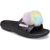 Crocs Classic Fur Sure Plush Simple Casual Slide Sandals Women Sandals Black 207406-001