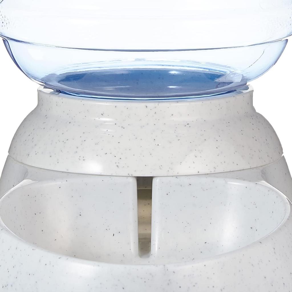 Amazon Basic Automatic Pet Waterer, Gravity-Fed, Small, 3.8 L, Gray