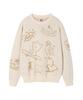 WACKY WILLY Jacquard Pullover Knit Cream