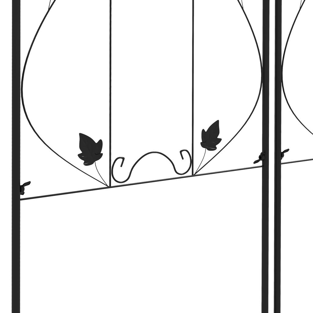 Metal Trellis Set of 2, Garden Trellis for Climbing Plants Support Frames, Leaf Design