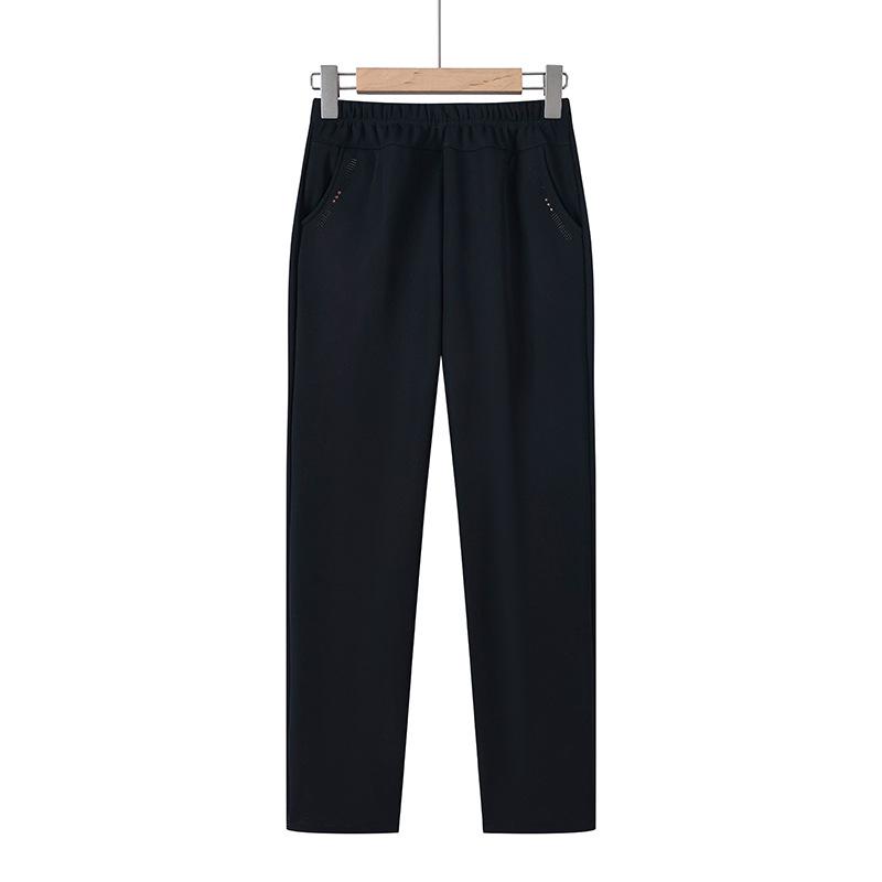 2024 Women's Fleece-Lined High Waist Plus Size Warm Pants for Middle-Aged and Elderly – Autumn/Winter Casual Wear