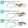 PCM Cooling Neck Ring with Cooling Pouch Set Size Neck Blue Outdoor Cooling with Dedicated Case (Large / Ring / Pouch Gray) 28°C