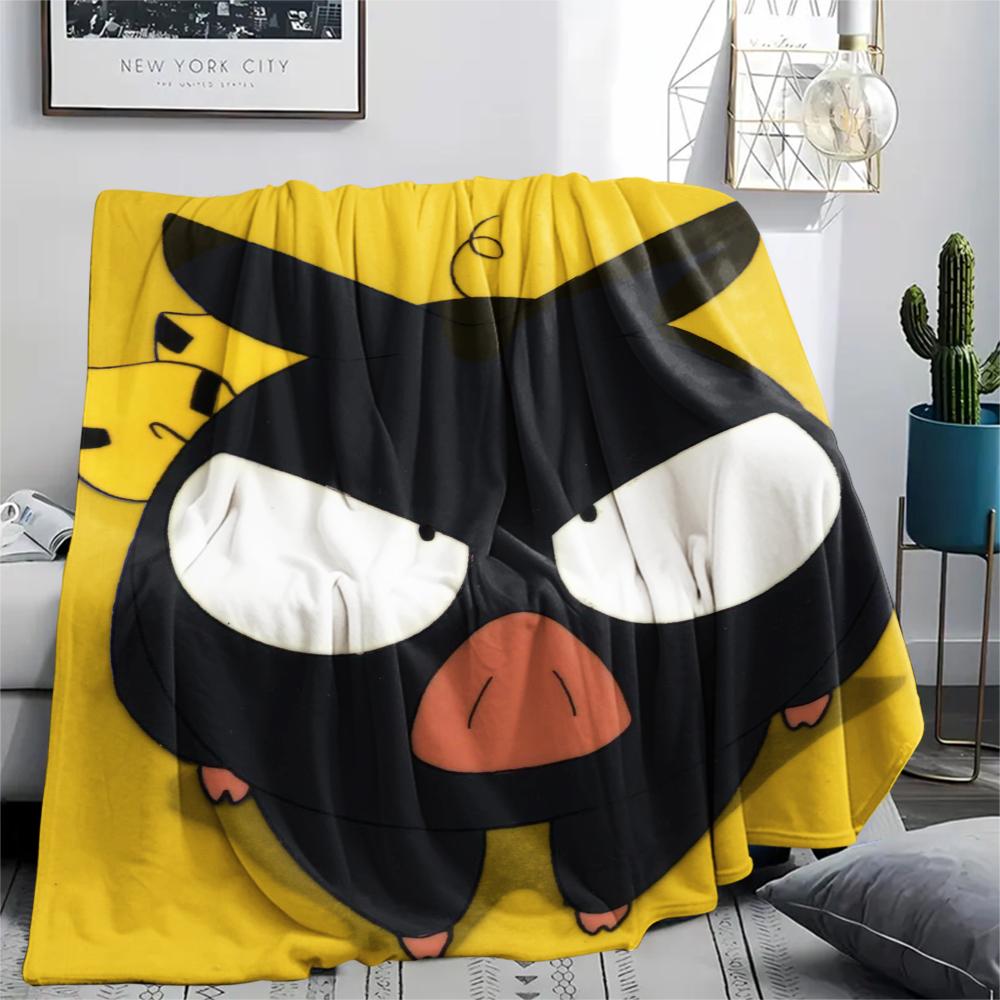 1PC Ranma Print Flannel Blanket, High quality Comfortable for All Seasons, Home Decor, Warmth and Comfort, Perfect for Christmas Gifts127