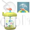 Widened Handle Whale Fountain Tumbler Double Drinking Lid Whale Cup Whale Spray Sippy Cup