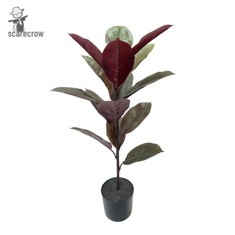 Artificial Rubber Tree: High-End Indoor Decor for Living Room - Large Bionic Plant