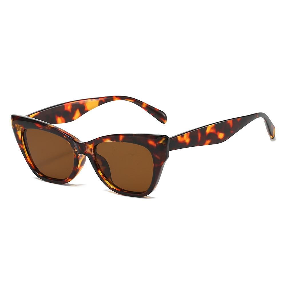 New Luxury Leopard Cat Eye Women Sunglasses Retro Brand Jelly Color Design Trendy All Match Men Sun Glasses UV400