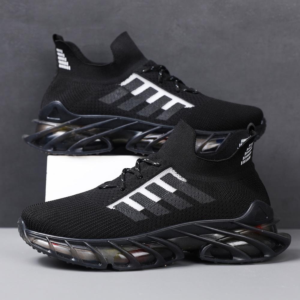 

Мужская обувь Модная повседневная мужская обувь Уличная обувь для бега Кроссовки с трендовым плетением 45