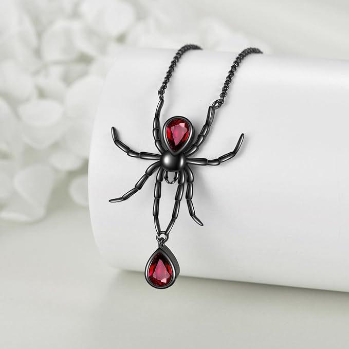 

Gothic Style Black Spider Pendant Necklace For Women Fashionable Statement Jewelry