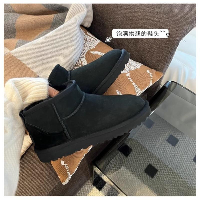 Fur integrated Sangpo snow boots platform cotton shoes fluffy shoes women's winter 2025 new piled thickened cotton short boots