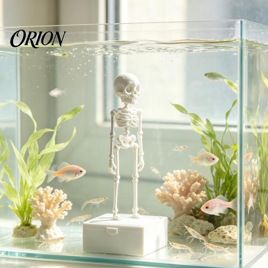 Atmospheric Underwater Decoration Dancing Skeleton Aquarium Bubbler with Movable Joints for Halloween Fish Tank Decorations, Creative Gift Keepers Air
