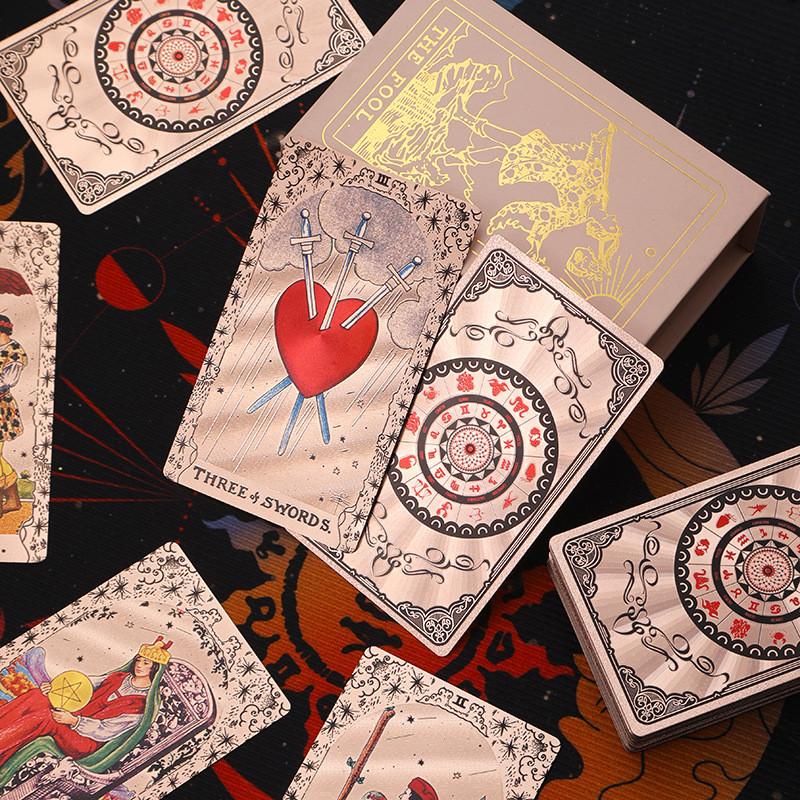 Tarot Card Set For Newcomers With Illustrated Instructions Plastic Entertainment For Gatherings