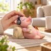 Pink Pig Figurine Decorative Reclining Statue Outdoor for Garden Displays, Courtyard